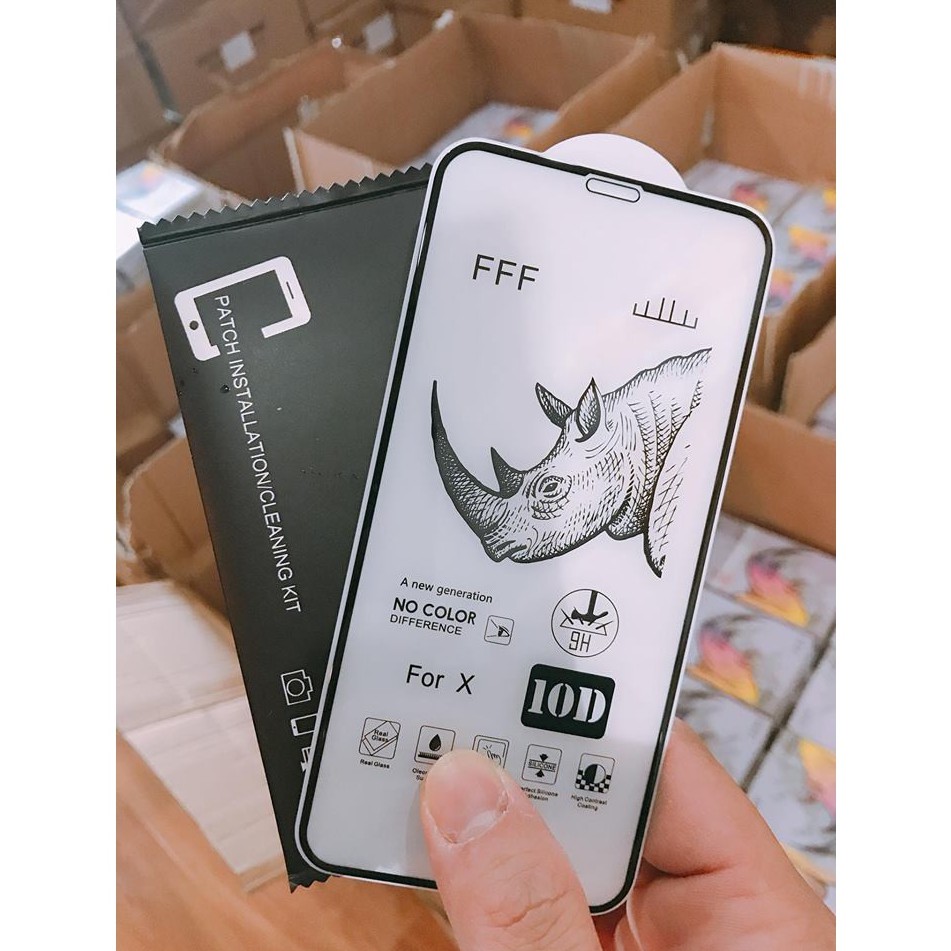 Kính cường lực dành cho iphone tê giác full tràn viền - XR/ XS MAX