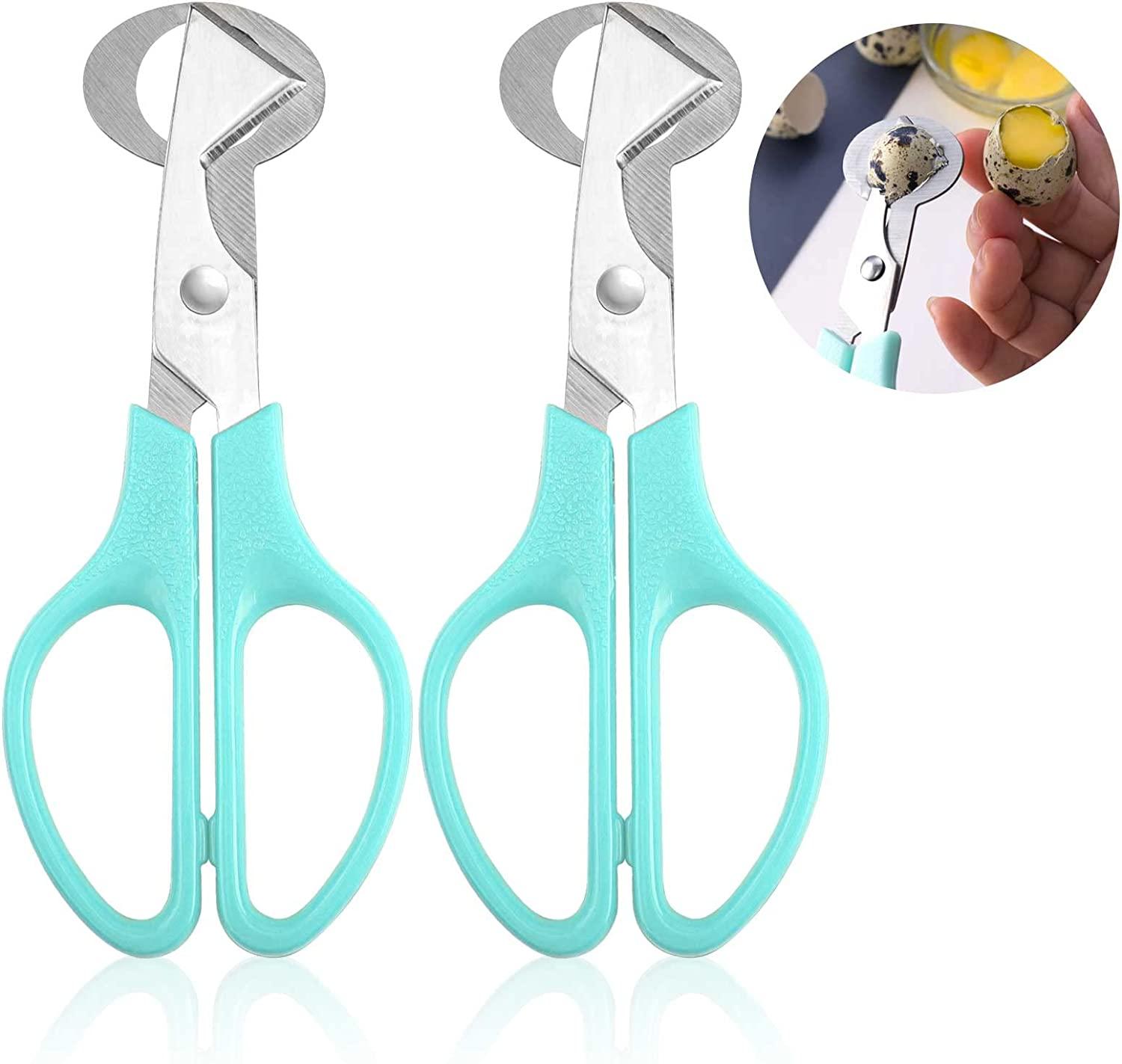 2 miếng kéo trứng chim cút, kéo trứng chim cút bằng thép không gỉ, kéo cút cút, vỏ trứng cắt kéo, dụng cụ mở trứng cho nhà, nhà bếp, nhà hàng