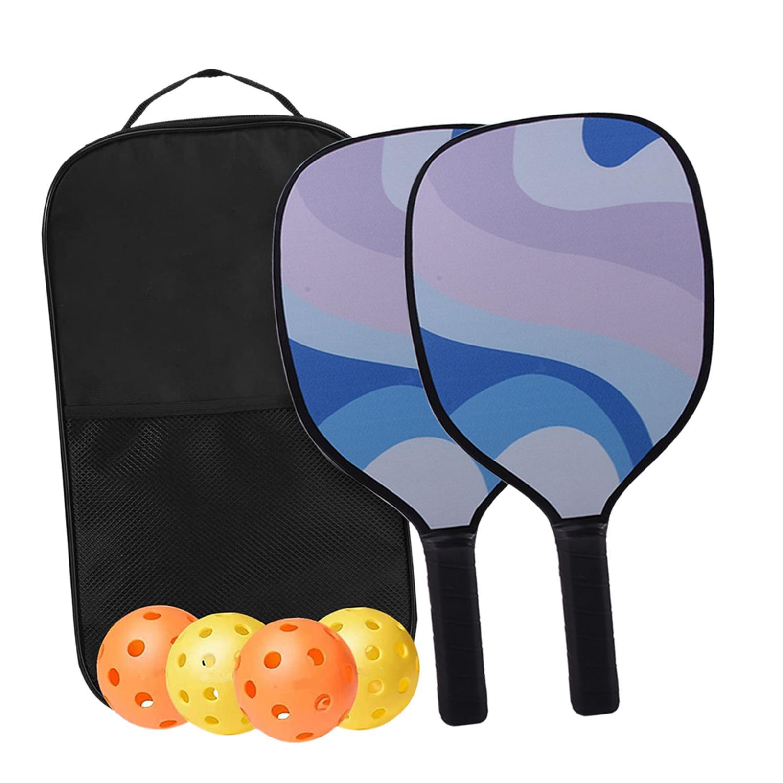 Pickleball Paddles Sets, Anti Slip Sweat Absorbing Comfort Grip, Pickleball Set of 2 with 4 Balls and 1 Bag
