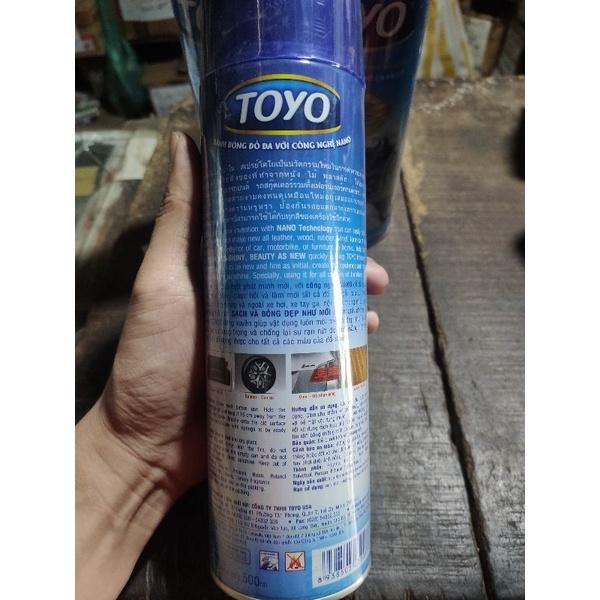 Chai xịt Toyo làm sạch, bóng, mới đồ da, Bóng Gỗ, Da Salon, Ghế Da 500ml