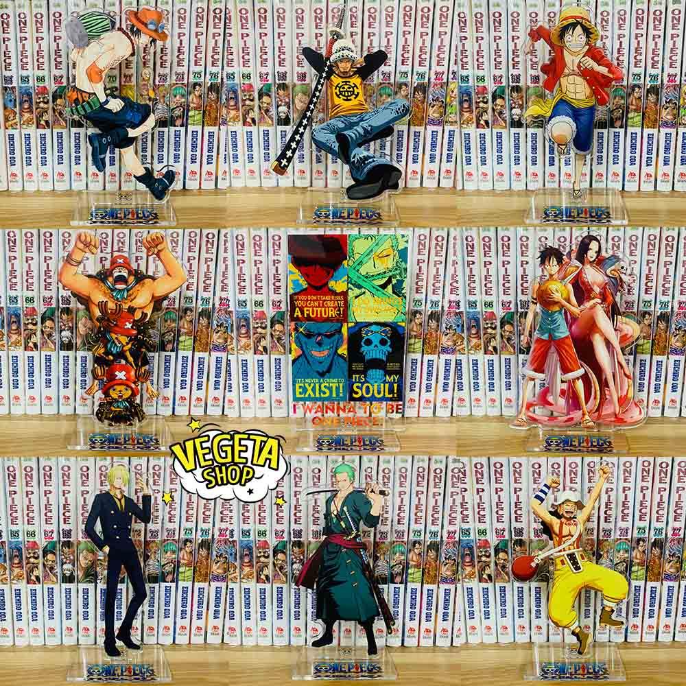 Mô Hình Tượng Standee Acrylic Mica 2 mặt - One Piece - Luffy Zoro Nami Sanji Usopp Chopper Robin Franky Brook Shanks