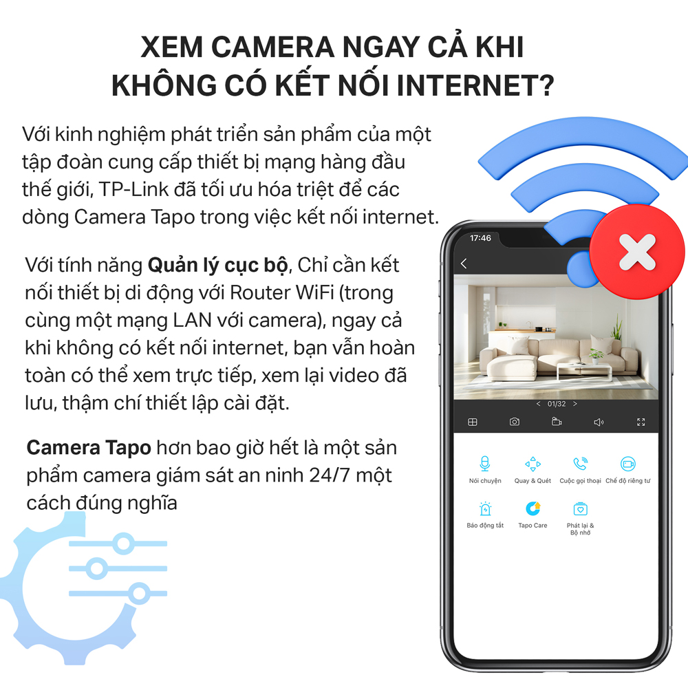 Camera WiFi Thông Minh TP-Link Tapo C100 An Ninh Cho Gia Đình - Hàng Chính Hãng