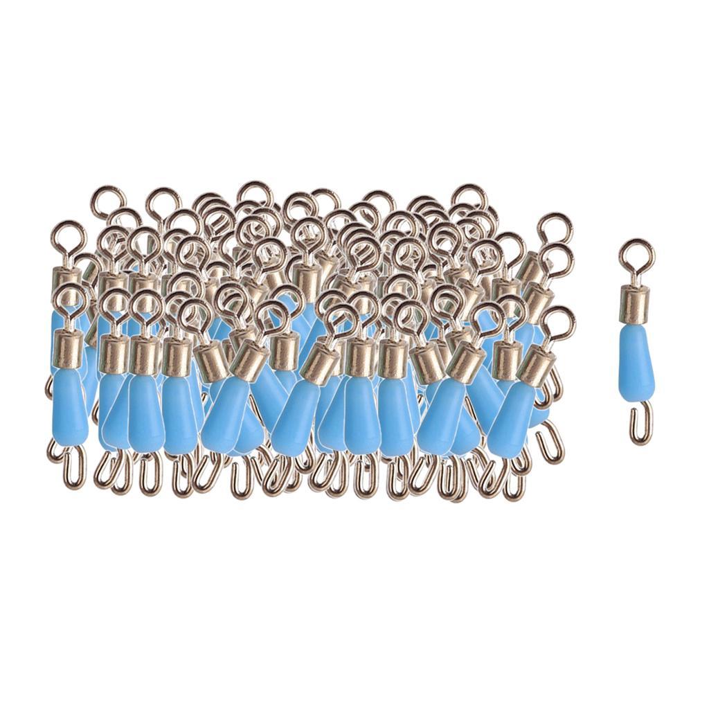 2-6pack Metal Fishing Line Connector Quick Change Rolling Swivels Clip Swivels S