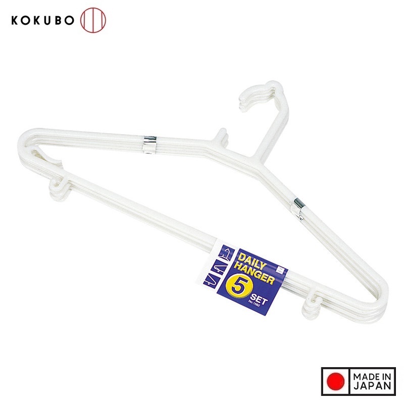 Combo 02 Set 05 chiếc móc nhựa treo quần áo Kokubo - Nội địa Nhật Bản