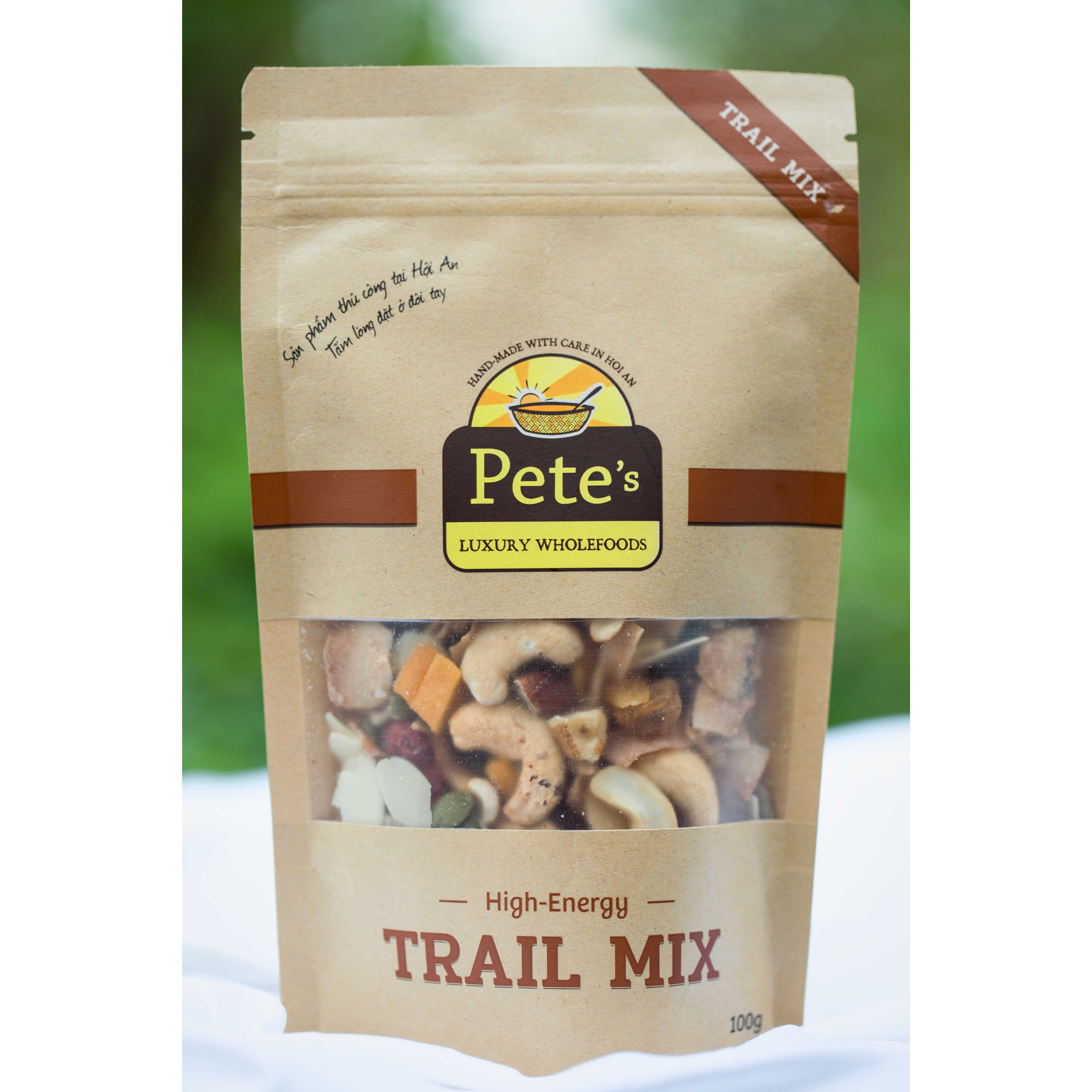 Hạt năng lượng, Snack trái cây Trail Mix 100g Pete's Luxury Wholefoods