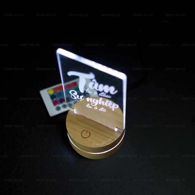 Tranh Động Lực Để Bàn đèn Led 3D có Remote điều khiển TBIG