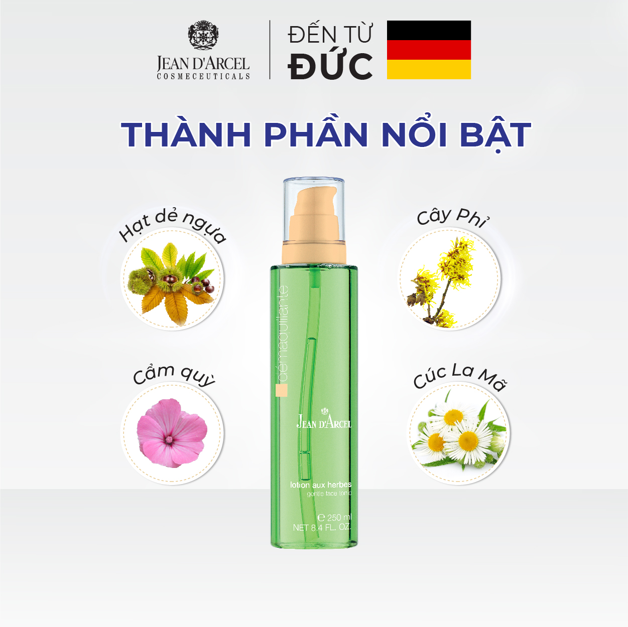Combo làm sạch cho da khô và da nhạy cảm Jean d'Arcel