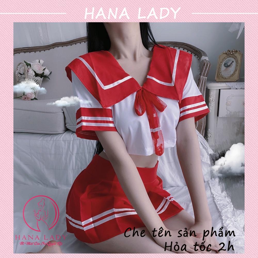 Đồ ngủ cosplay nữ sinh quyến rũ - đồ hóa trang học sinh anime đỏ noel CP010R