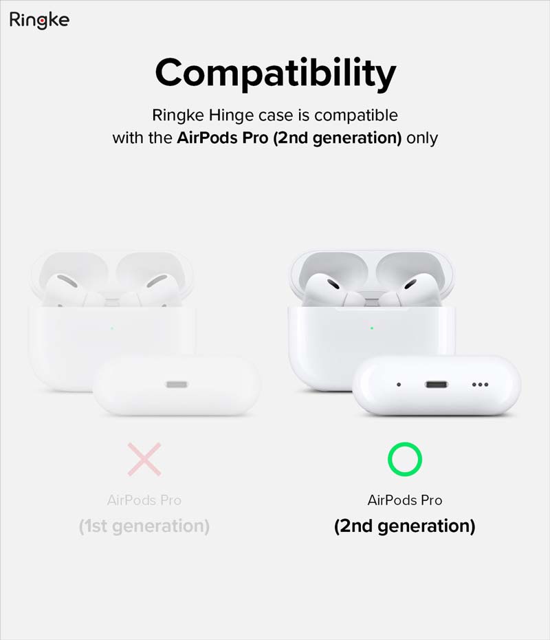 Vỏ Ốp dành cho Airpods Pro 2 RINGKE Hinge Clear - Hàng Chính Hãng