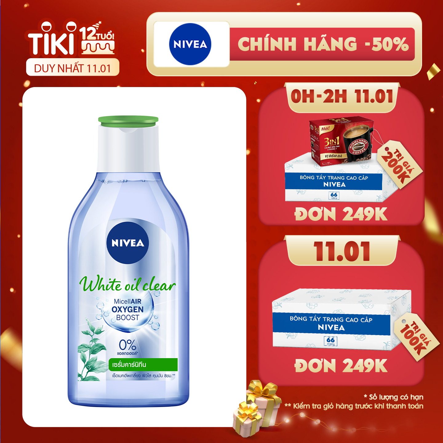 Nước Tẩy Trang Nivea Kiểm Soát Nhờn White Oil Clear Micellar Water (400Ml) - 84212