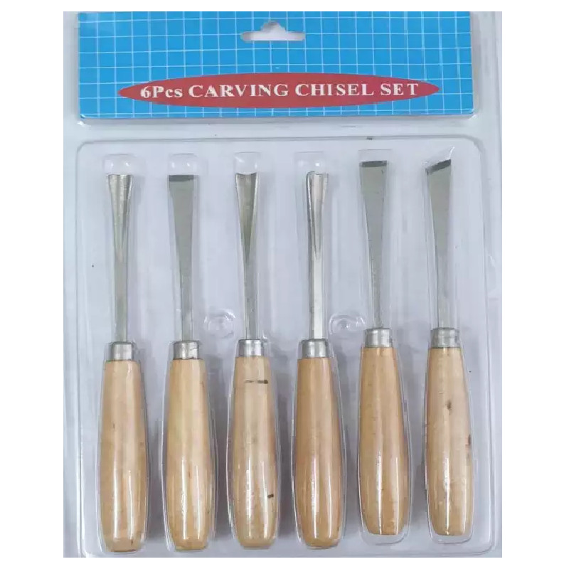 Bộ đục chạm gỗ 6 chi tiết 160mm