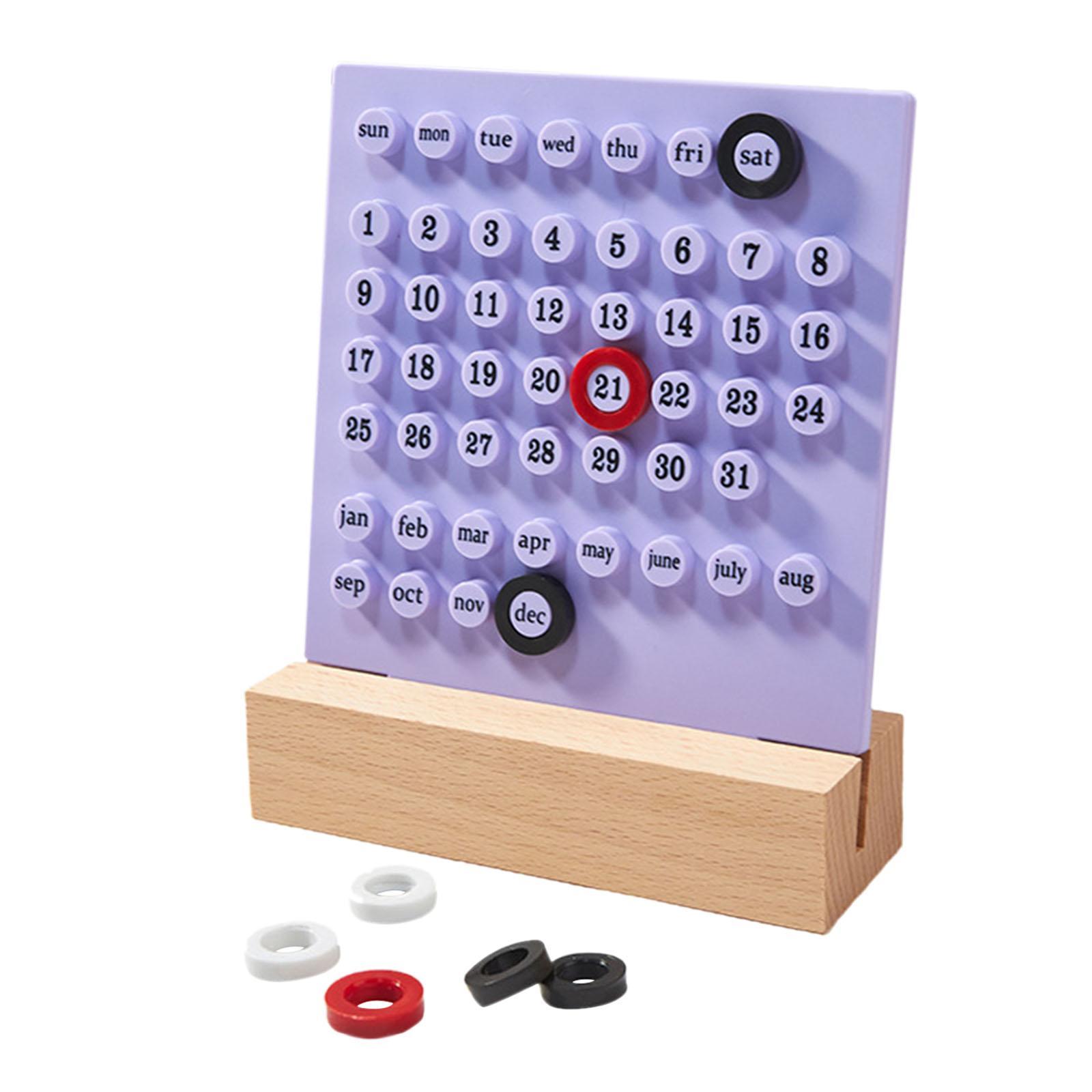 Cute Desk Calendar DIY Educational Toy Supplies Kids Calendar for Decor Desktop Tabletop