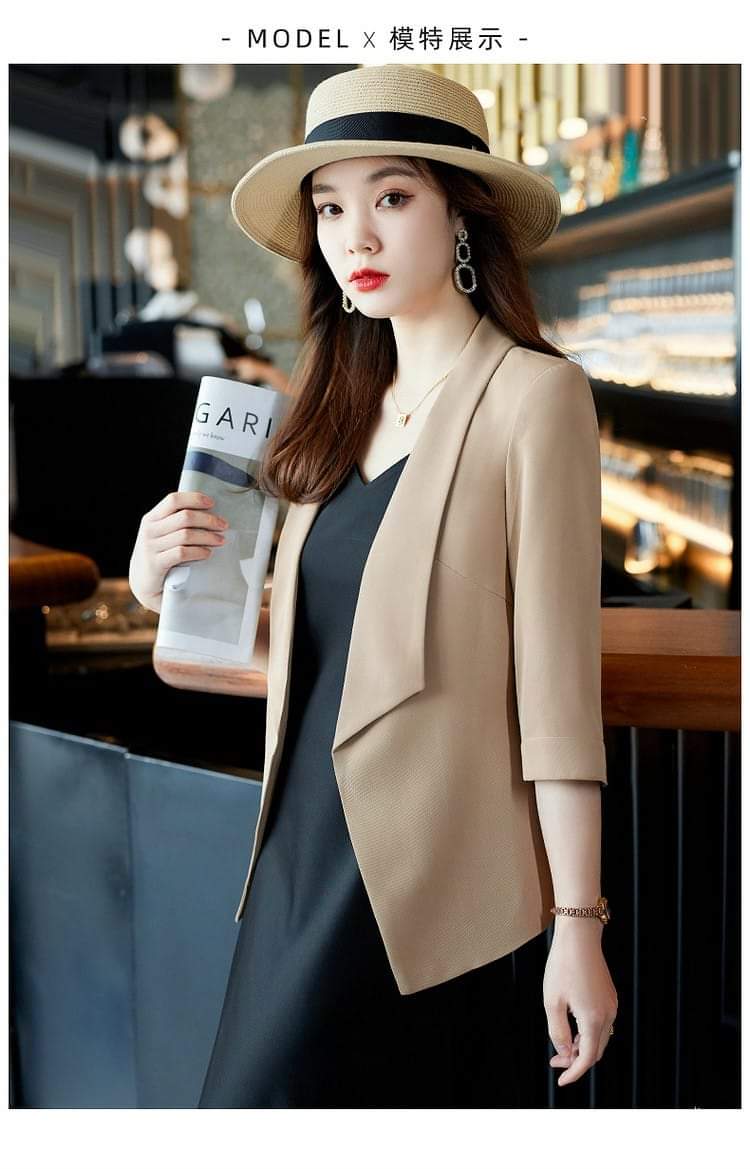 Sest Đầm Kèm Áo Khoác Vest Cao Cấp