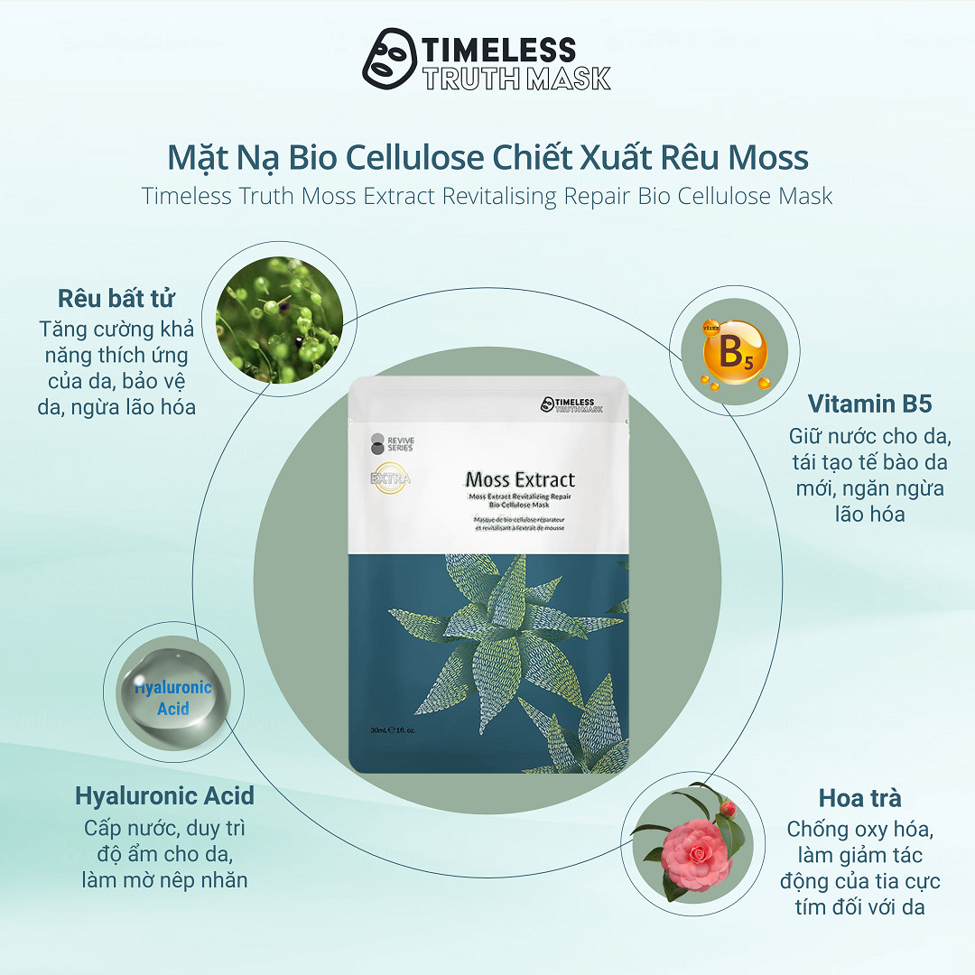 Mặt nạ phục hồi da, chống lão hoá chiết xuất từ Rêu Timeless Truth Mask - Moss Extract