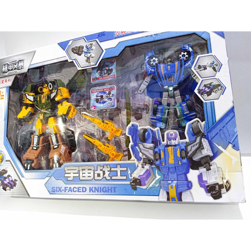 Bộ 2 robot biến hình siêu nhân - đồ chơi trẻ em - quà tặng bé