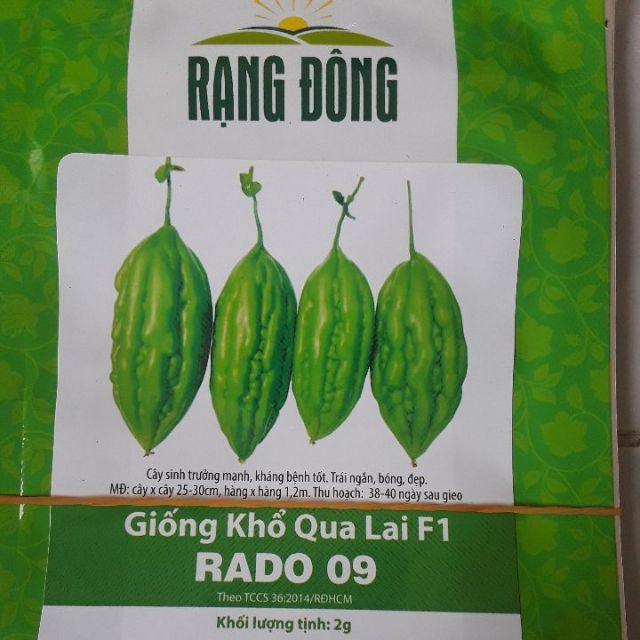 Hạt Giống Khổ Qua Lai F1  2gr Trái bóng, gai nở đẹp, dạng trái tròn, sai trái 36-40 ngày sau khi gieo