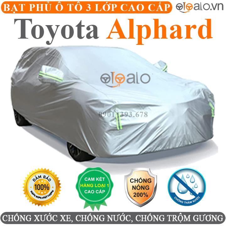 Bạt phủ xe ô tô Toyota Alphard vải dù 3 lớp CAO CẤP BPXOT