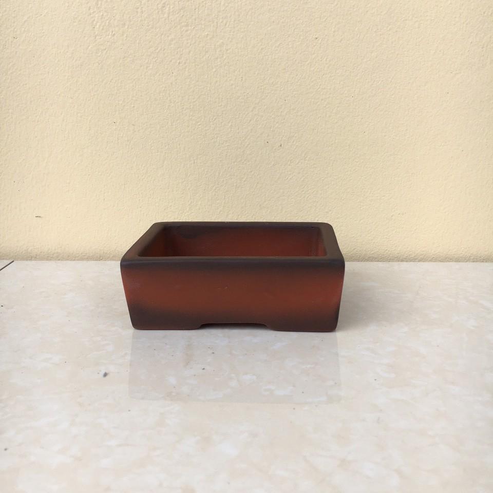 Hình ảnh Chậu bonsai Chữ nhật mini đất nung gốm Bát tràng 1 size BM-30