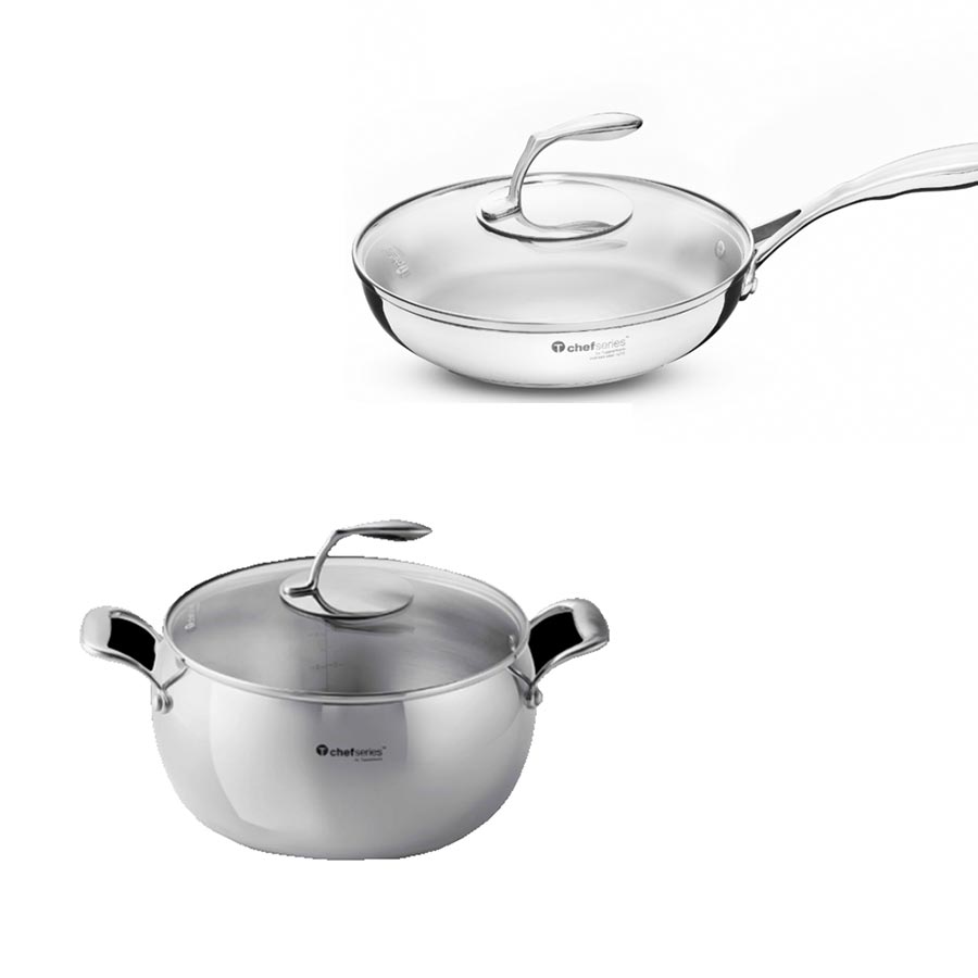 Bộ Nồi Chảo Tupperware T Chef Series Perfect Set
