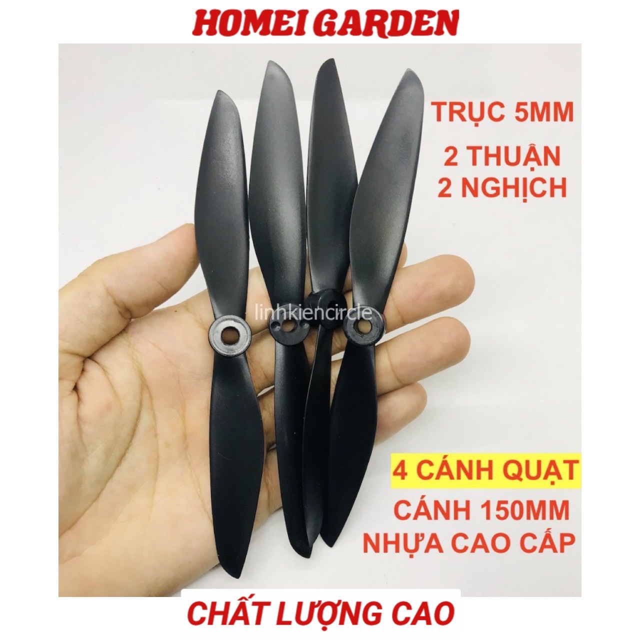 4 cánh quạt m.áy b.ay fly cam 150mm trục 5mm chất lượng cao thuận nghịch - D0001