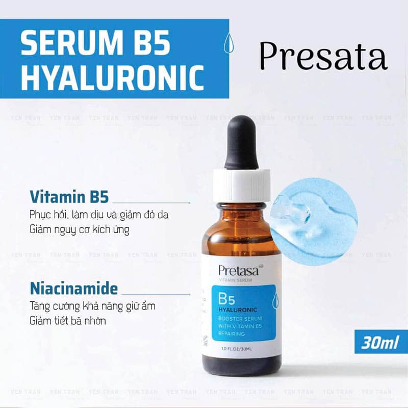 Serum cấp ẩm phục hồi da PRETASA B5 Hyaluronic - Hàng Chính Hãng