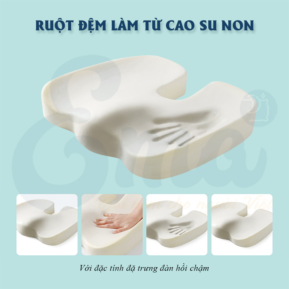 Nệm ngồi văn phòng chống thâm mông, xệ mông, đau xương cụt Ema cho dân văn phòng, lái xe, sinh viên, học sinh