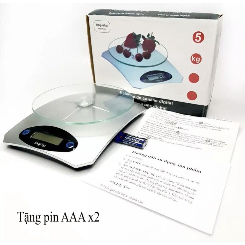 Cân điện tử MEIDI 5KG cân mặt kính cường lực độ chính xác cao