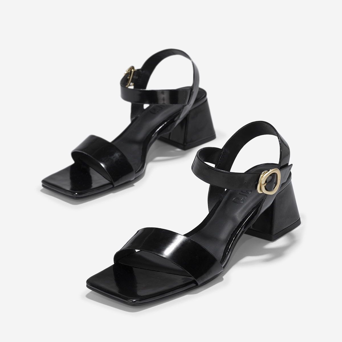 Giày Sandals Block Heel Nhấn Khóa Trang Trí - SDN 0786