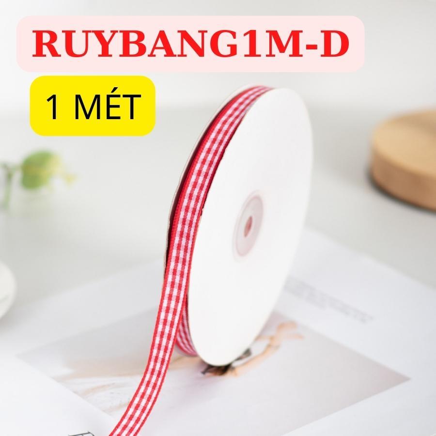 Ruy Băng Caro Trang Trí Hộp Quà Bánh Phụ Kiện Tóc May Mặc Handmade RỘNG 1 CM CUỘN 1 MÉT – RUYBANG1M