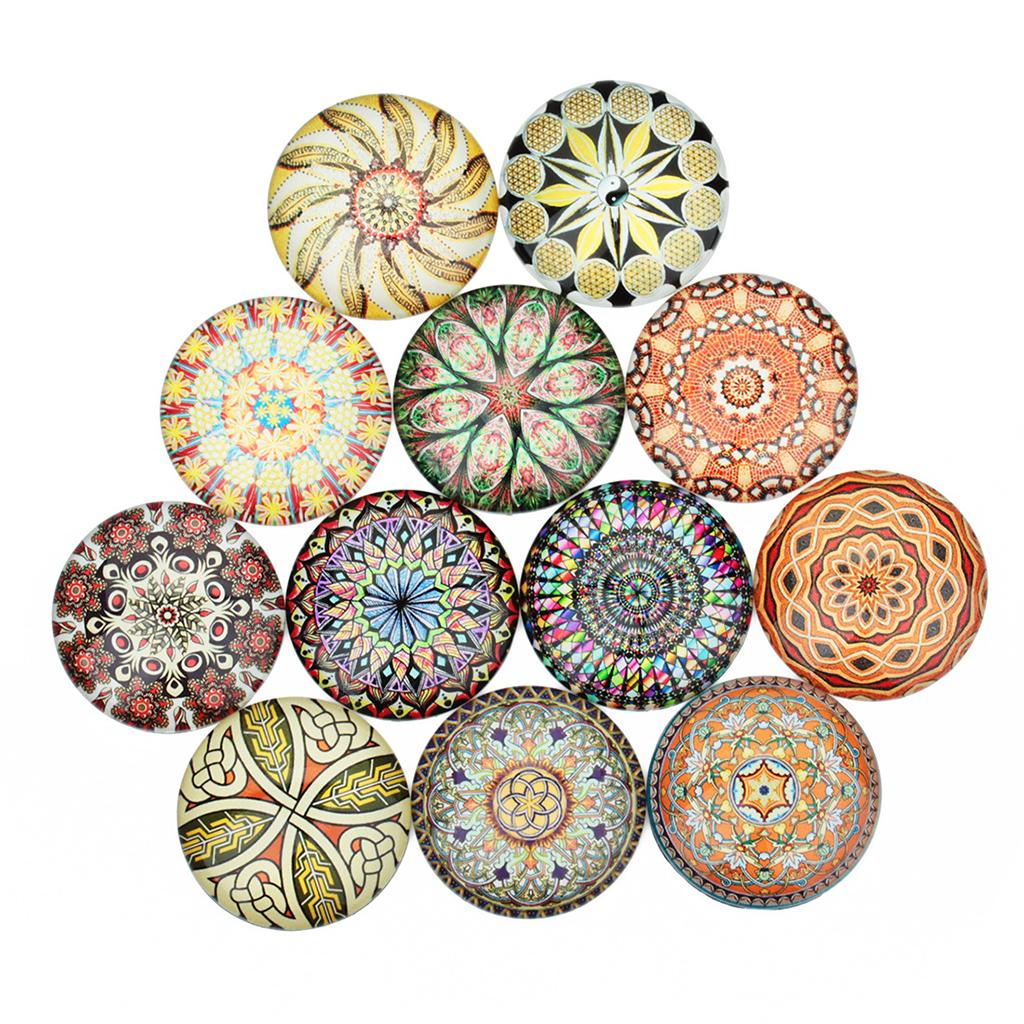 20 Miếng Kính Flatback Thêu Sò Dome Cabochons Cho Nghề Thủ Công Phụ Kiện