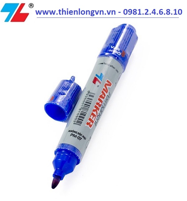 Hộp 10 cây bút lông dầu 2 đầu Thiên Long; PM-07 xanh