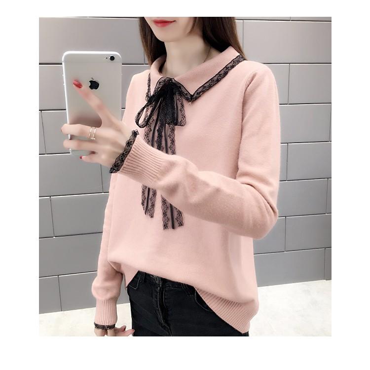 Áo len nữ siêu hot_nơ đen