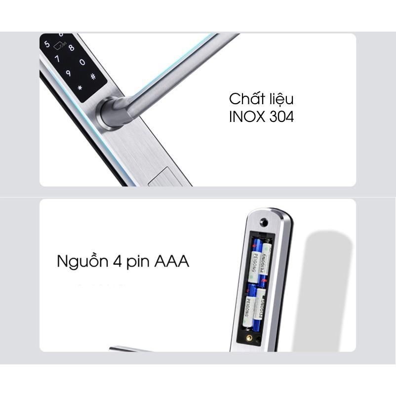 APP TIẾNG VIỆT Khóa cửa nhôm thông minh dùng TUYA/TTLOCK - Phù hợp cửa nhôm và cửa gỗ - BH 12 tháng (tùy chọn)