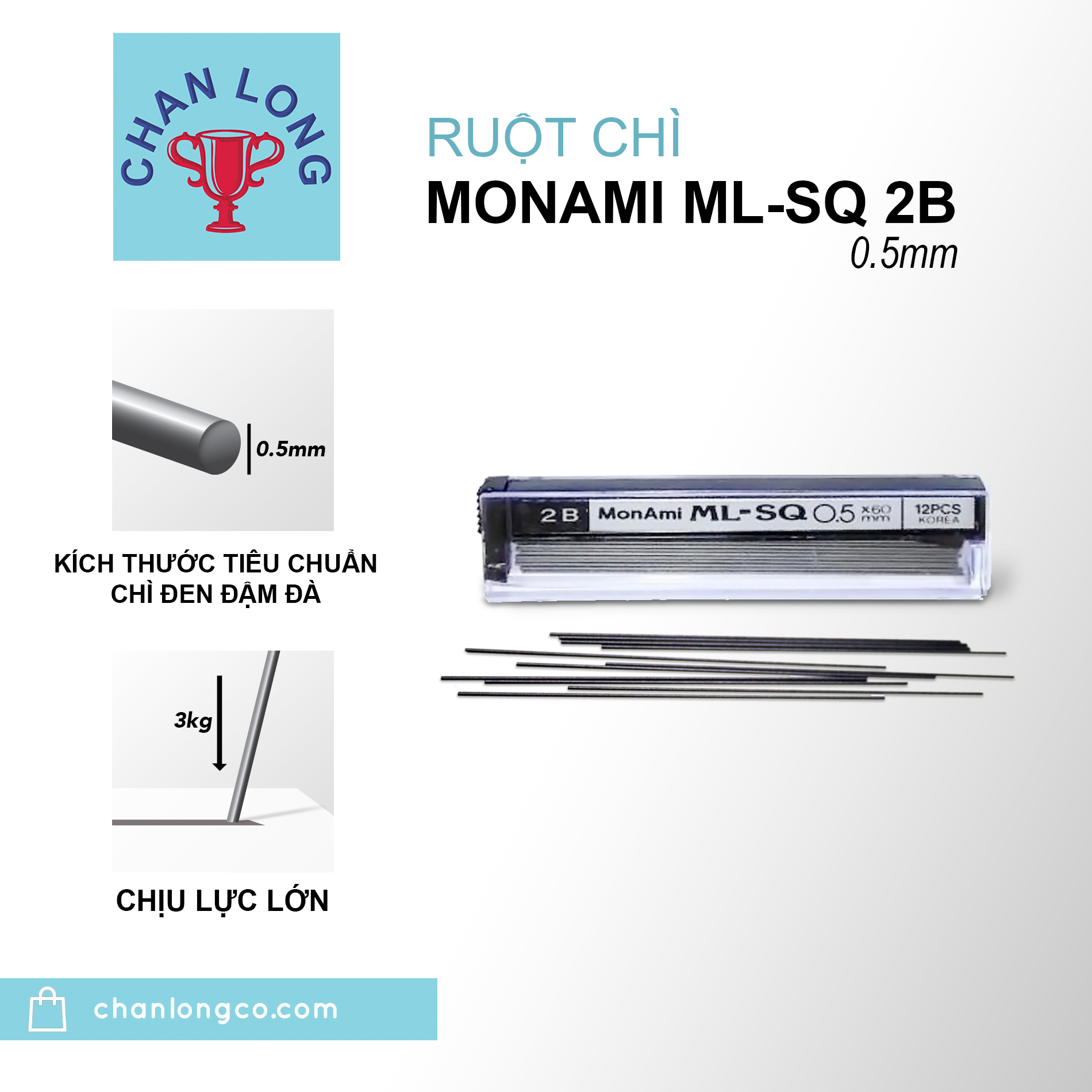 Ruột chì ống 0.5 Monami