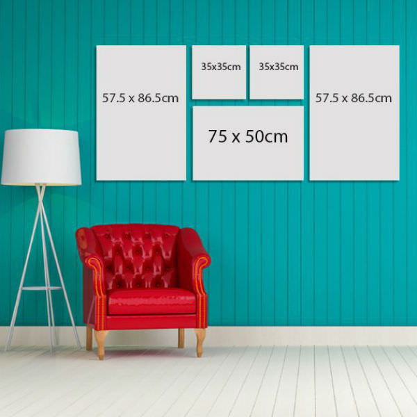 Bộ 5 Tranh Ép Gỗ MDF Trang Trí "Đi Muôn Nơi" W492