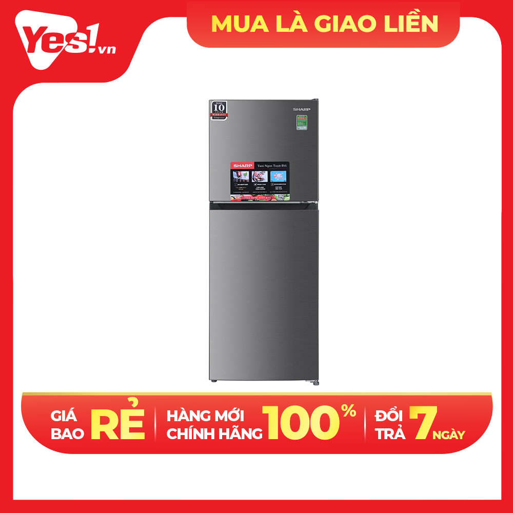 Tủ lạnh Sharp Inverter 198 lít SJ-X198V-SL - Hàng chính hãng - Chỉ giao HCM