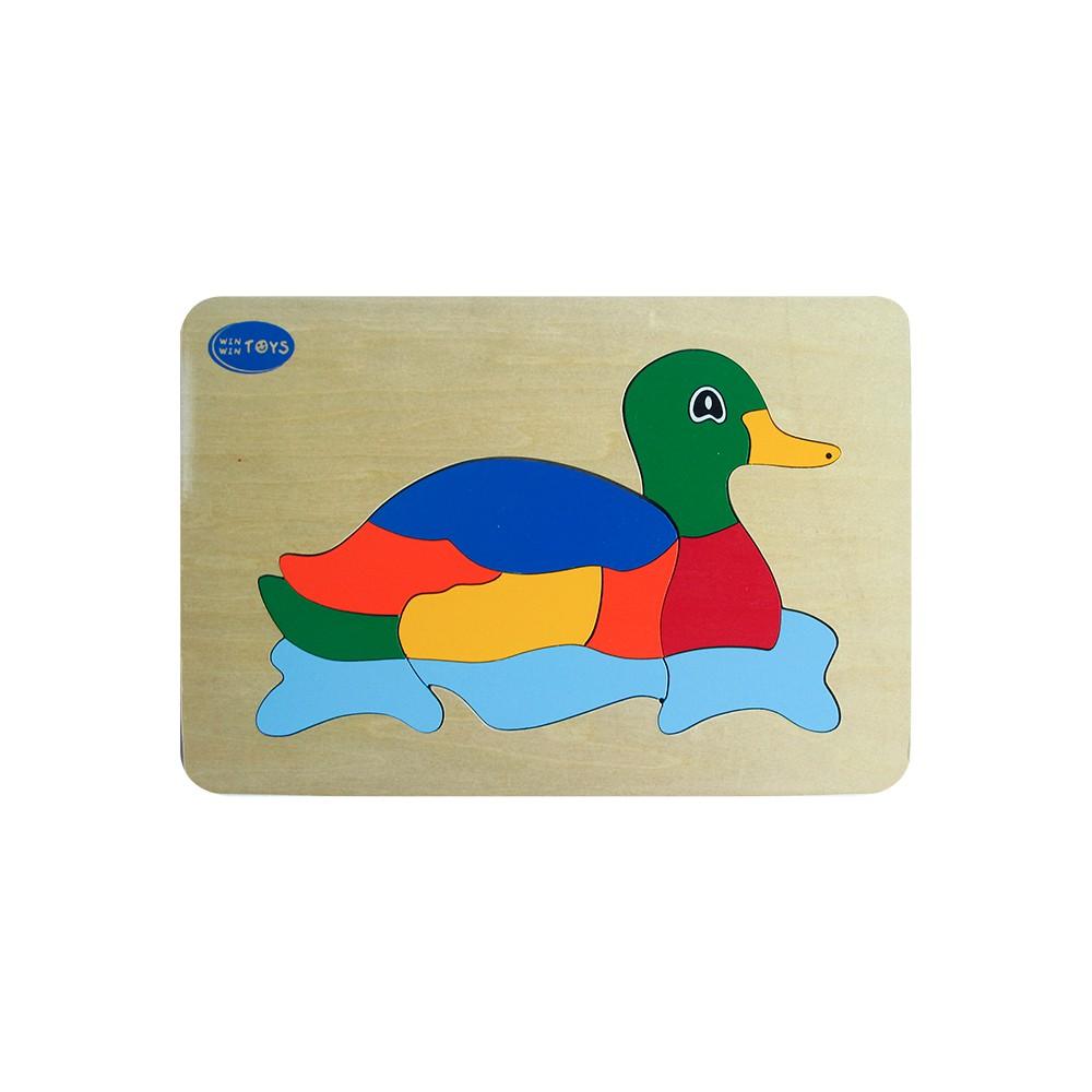 Đồ chơi gỗ Tranh ghép thú | Winwintoys 61242 | Phát triển tư duy và phân biệt màu sắc