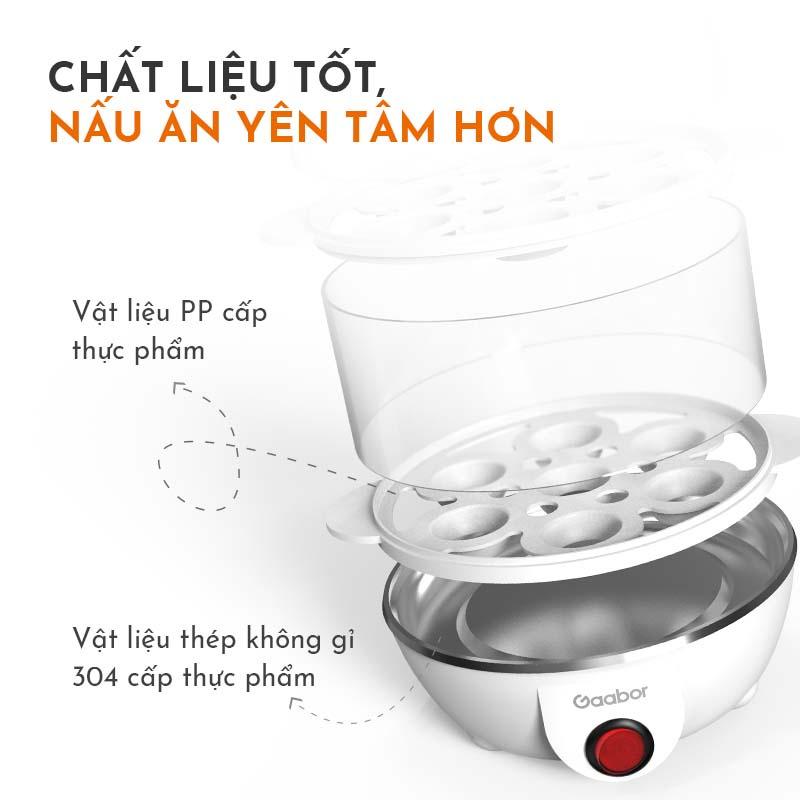 Nồi hấp điện đa năng 2 tầng GAABOR GE-M03A công suất 350W ngắt điện tự động - Hàng chính hãng