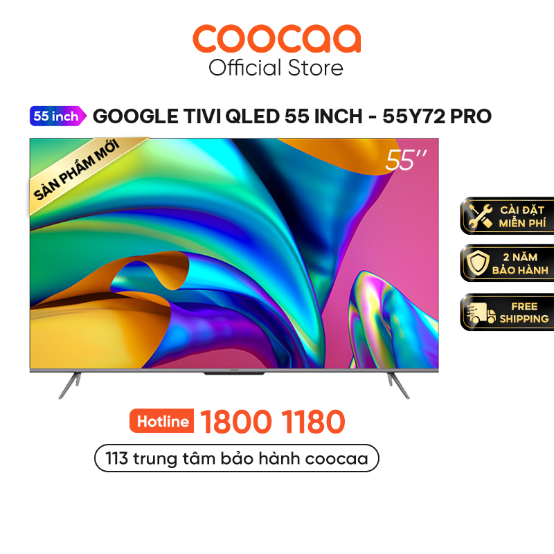 Google Tivi Qled+ 55 Inch - 55Y72 Pro - Hàng Chính Hãng