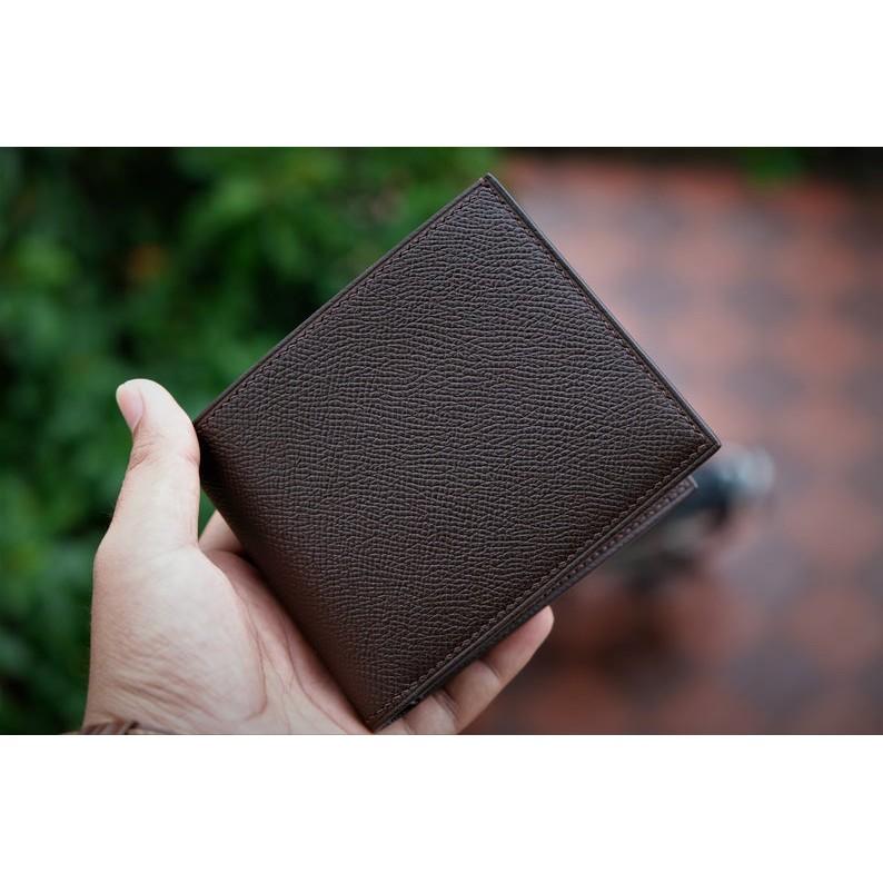 Ví da nam Cao Cấp da bò vân epsom mix màu - ví nam ngang handmade thiết kế trẻ trung bảo hành 3 năm - BC21008