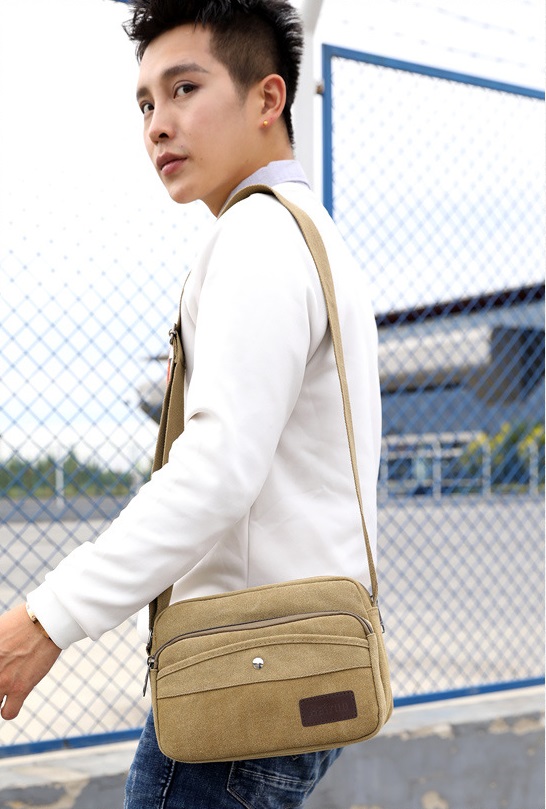 TÚI ĐEO CHÉO NAM VẢI BỐ SIÊU BỀN, TIỆN DỤNG THỜI TRANG HÀN QUỐC SIZE 24CM TUI-57