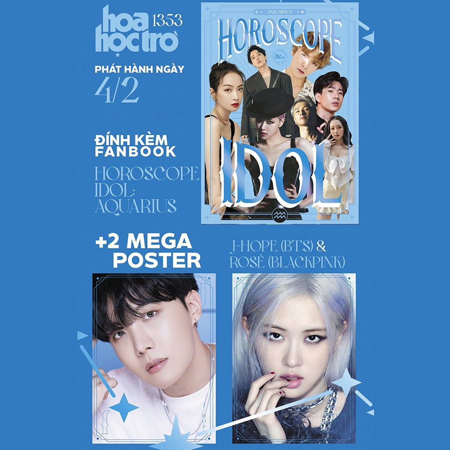 Hoa Học Trò Số 1353 - Tặng Kèm Fanbook Horoscope Idol Aquarius + 2 Mega Poster J-Hope (BTS) &amp; Rosé (BLACKPINK)