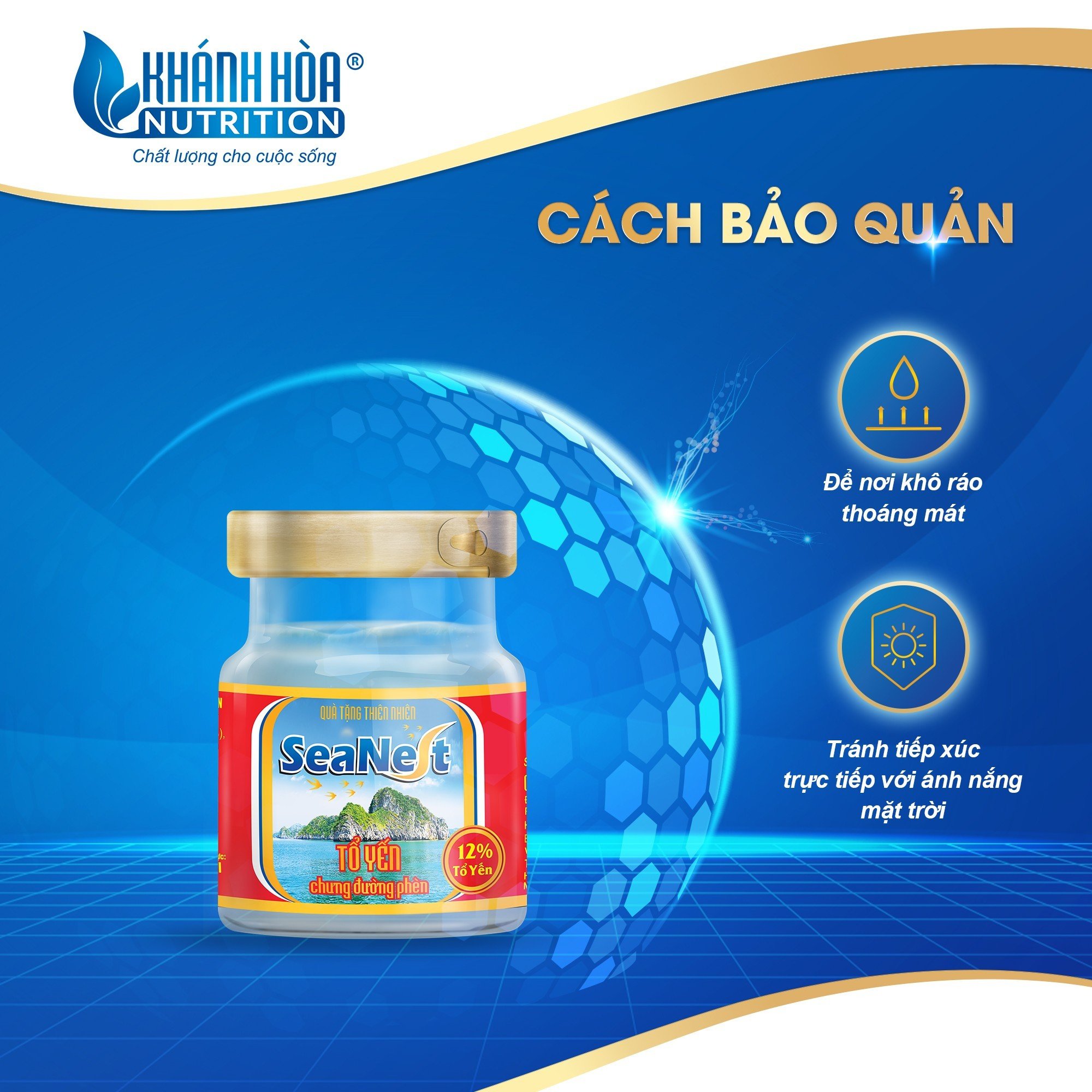 Hộp Quà Tặng 12% Tổ Yến Chưng Đường Phèn Cao Cấp Khánh Hòa Nutrition – Hộp 6 lọ x 70ml