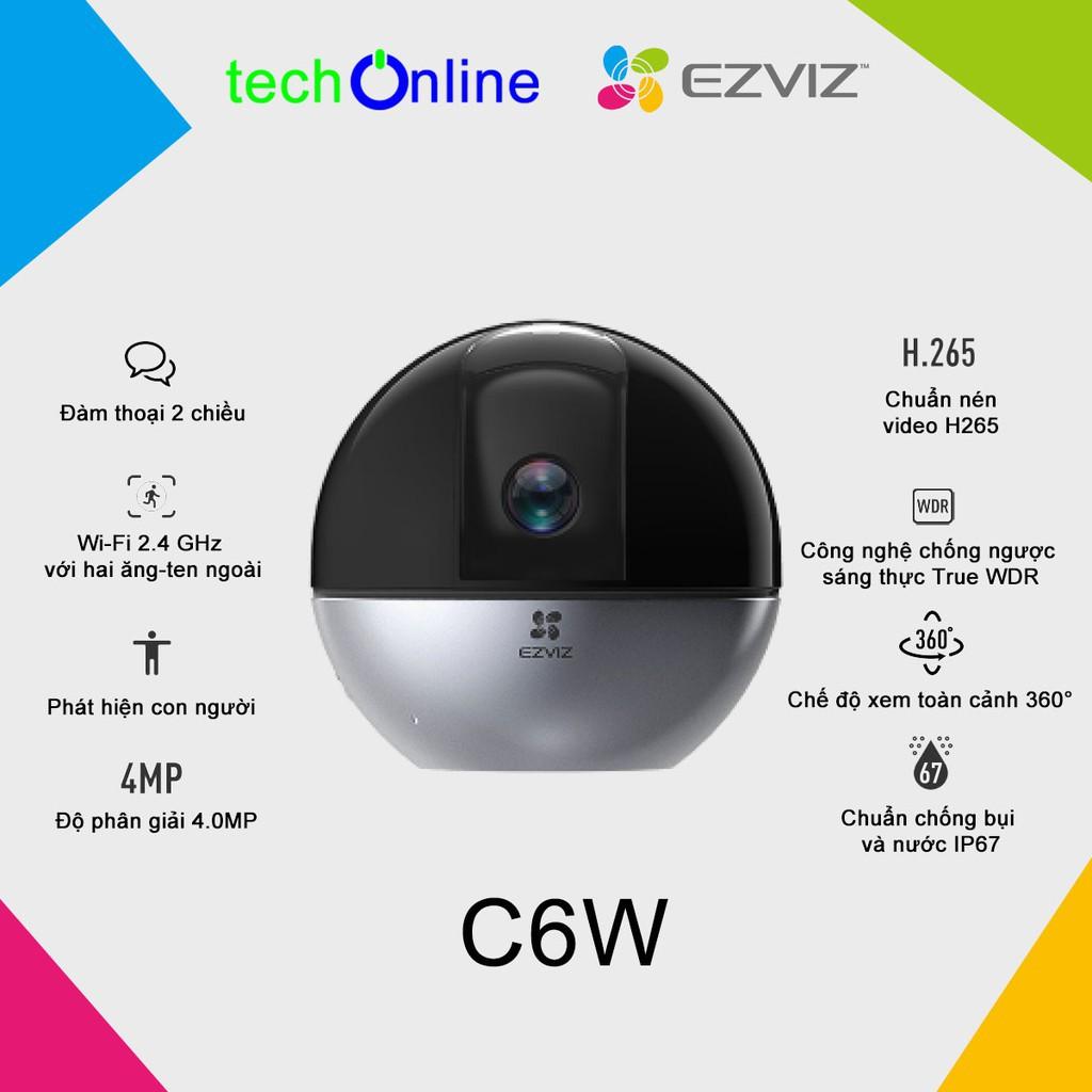 Camera IP WIFI C6W 4.0MP 2K Siêu nét, Xoay 360 độ, Công nghệ Chống ngược sáng thực True-WDR cho hình ảnh rõ nét