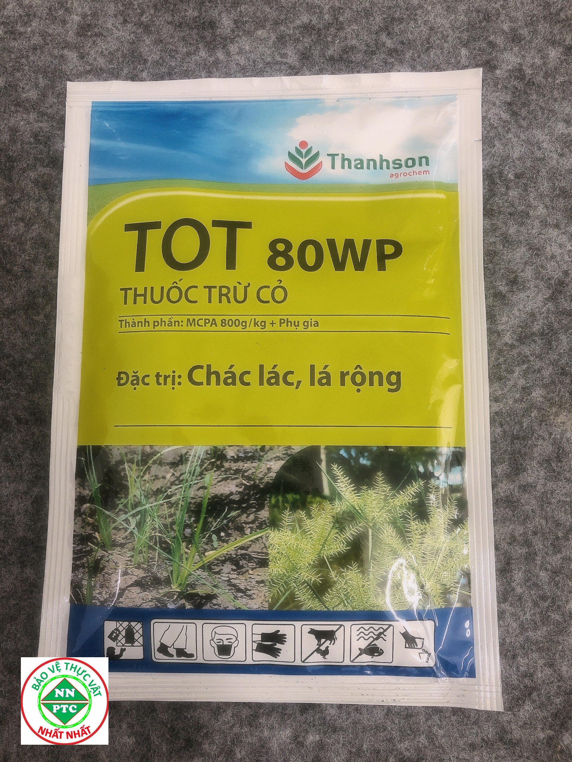 TOT 80WP 50gr sản phẩm chuyên diệt cỏ chác lá, cỏ lá rộng thay thế 2,4-D