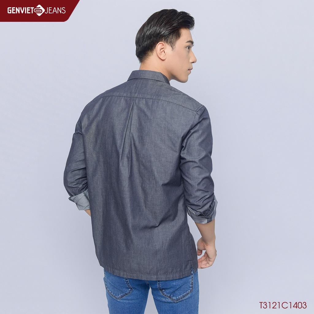 Áo Sơmi Dài Tay Jeans Nam GENVIET T3121C1403