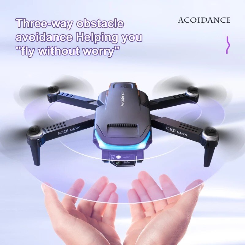 Máy Bay Flycam DRONE K101 Max, Drone Camera Mini, Máy Bay Điều Khiển Từ Xa 4 Cánh Tầm Bay Xa, Lai cam Điều Khiển Từ Xa, Phờ Lai Cam