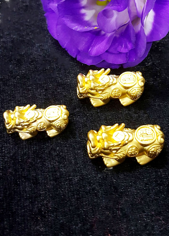 Phụ Kiện Tỳ Hưu Bạc Mạ Vàng 24K Mix Vòng Tay - Kim Tiền Jewelry - Hóa Giải Sát Khí Phong Thủy