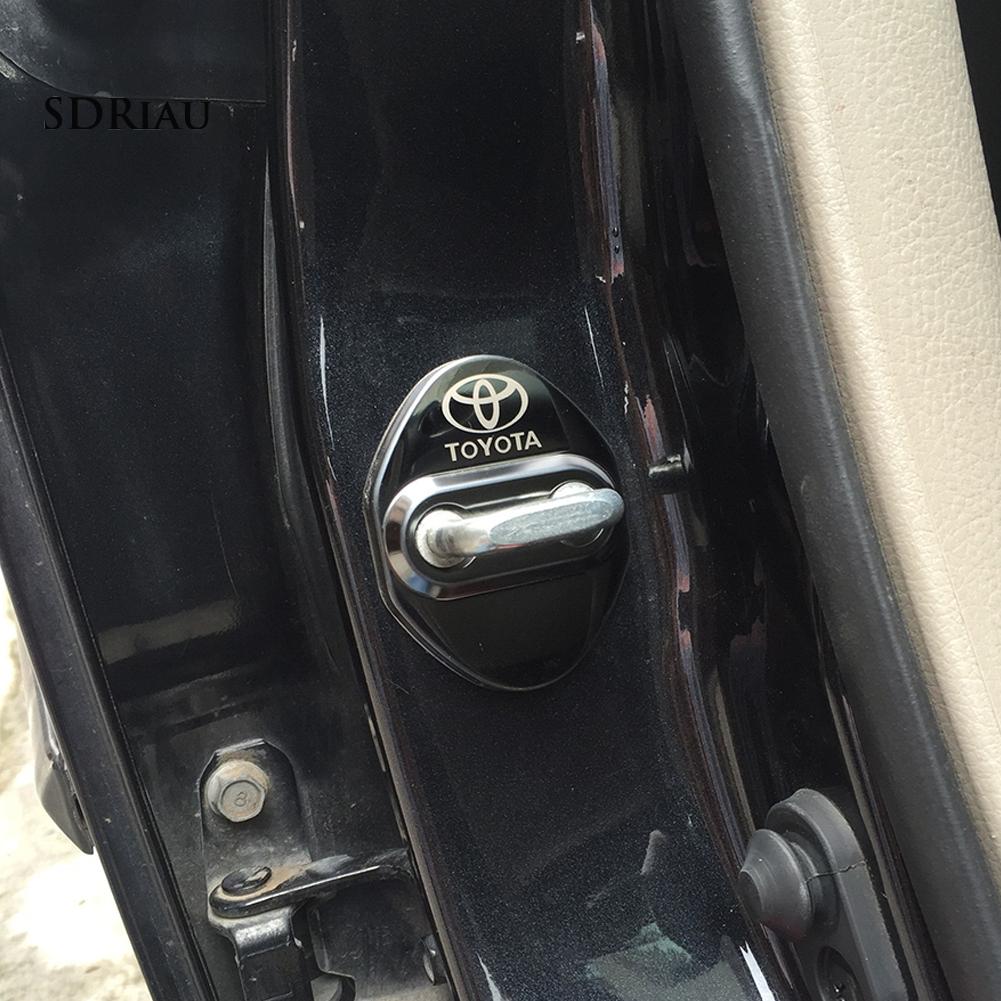 Bộ 4 Miếng Inox Bảo Vệ Khóa Cửa Xe Hơi Toyota Camry Corolla
