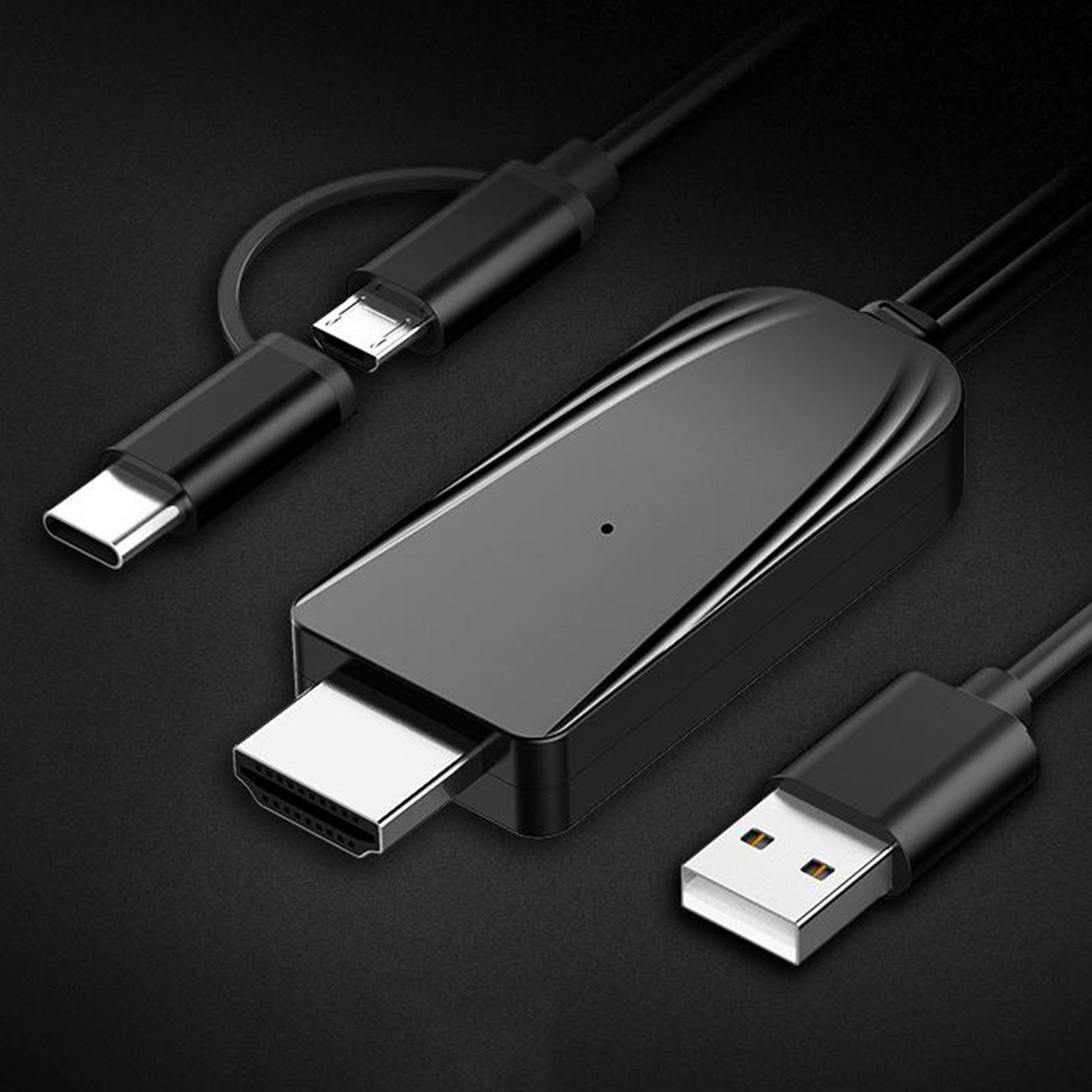 1080P Type C/Micro USB to   Cable adapter HDTV   Adapter Cable 2 Meter